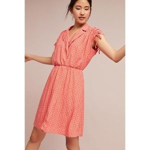 Anthro Plus Size Dress Short Sleeves Coral Chain